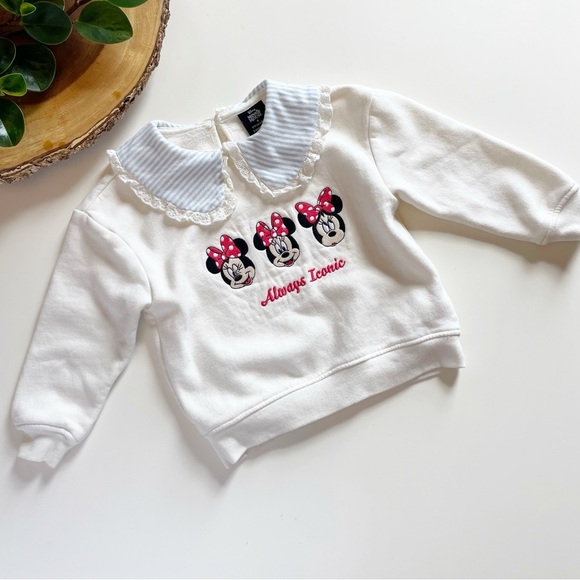 Disney Minnie Mouse X Primark Collared Sweatshirt | 3/4 - Picture 1 of 5